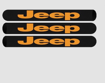 Jeep Wrangler 'JEEP' Door Handle Insert for Jeep Wrangler JK, JKU, Liberty, Sahara, & Unlimited 4-Door 2007-2018