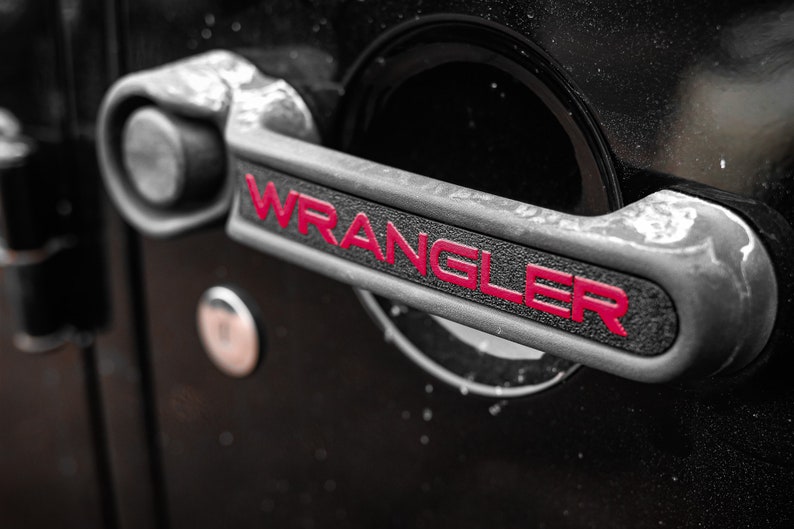 Jeep Wrangler 'WRANGLER' Door Handle Insert for Jeep Etsy