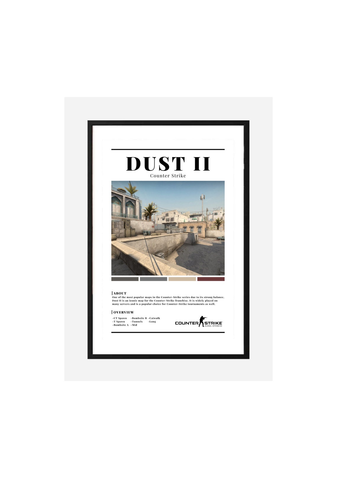 Csgo Map - CSGO Map Poster - Kunstdruck - Wanddekoration - Poster Print ...