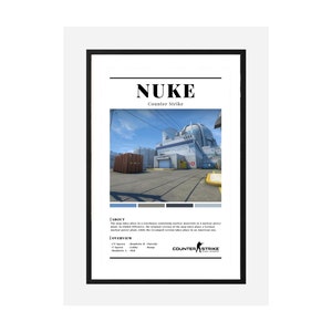 CsGo Karte - CSGO Karte Poster - Kunstdruck - Wanddekoration - Poster Print Wall Art - Custom Poster - Gaming Poster