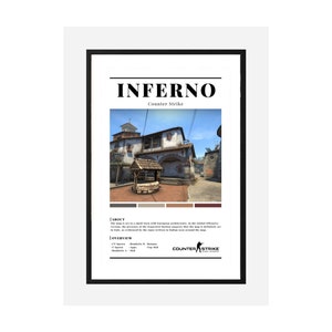 CsGo Karte - CSGO Karte Poster - Kunstdruck - Wanddekoration - Poster Print Wall Art - Custom Poster - Gaming Poster