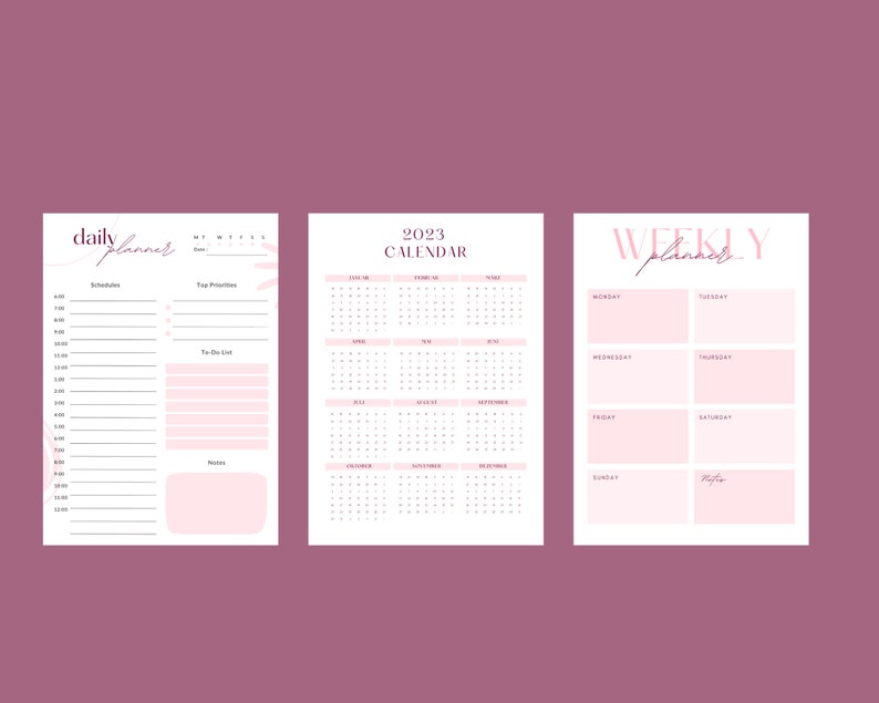 2023 Printable/digital Planner | THAT GIRL 2023 Planner | Daily, Weekly ...