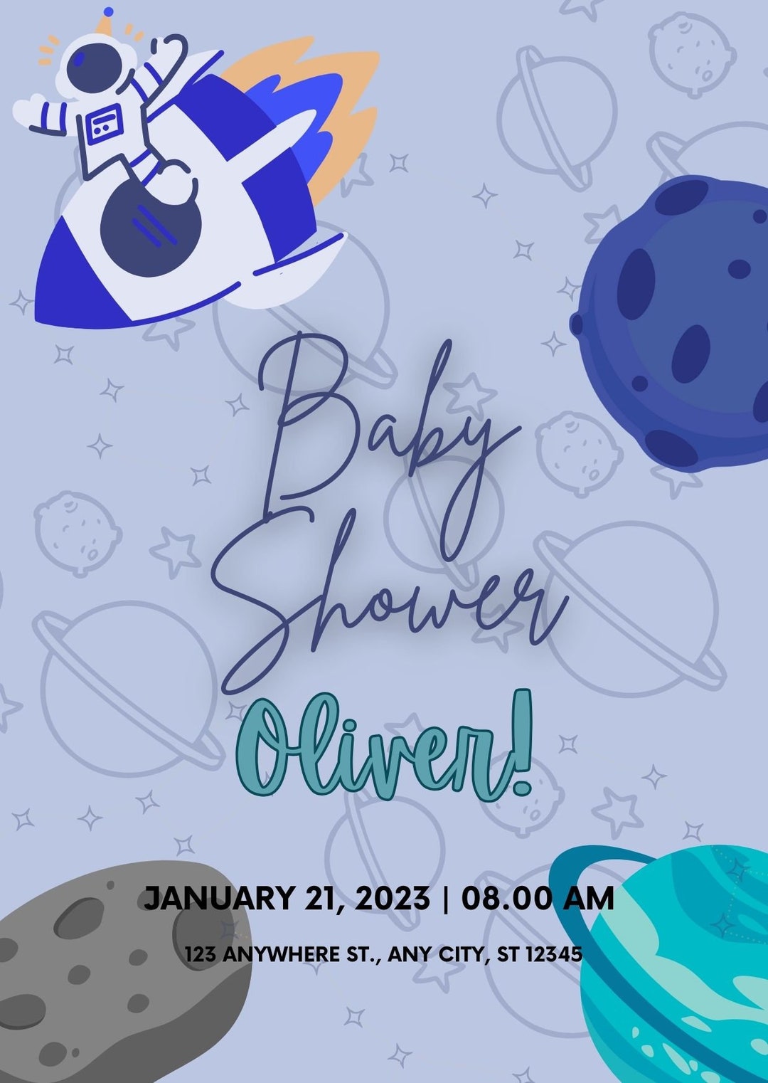 Baby Shower Digital Invitation Etsy