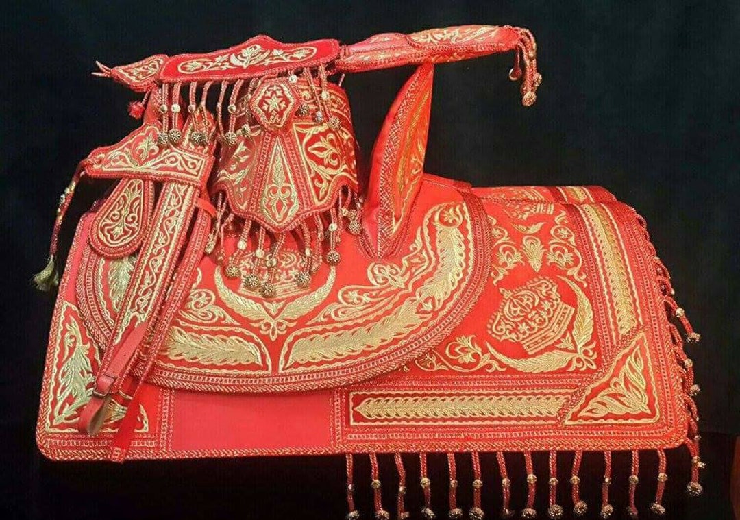Moroccan Traditional Saddle Horse Saddle Handmade Saddle, Selle Du