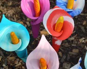 Handmade Flower Bee Bath Set, Unique Garden Pollinator Drink Station