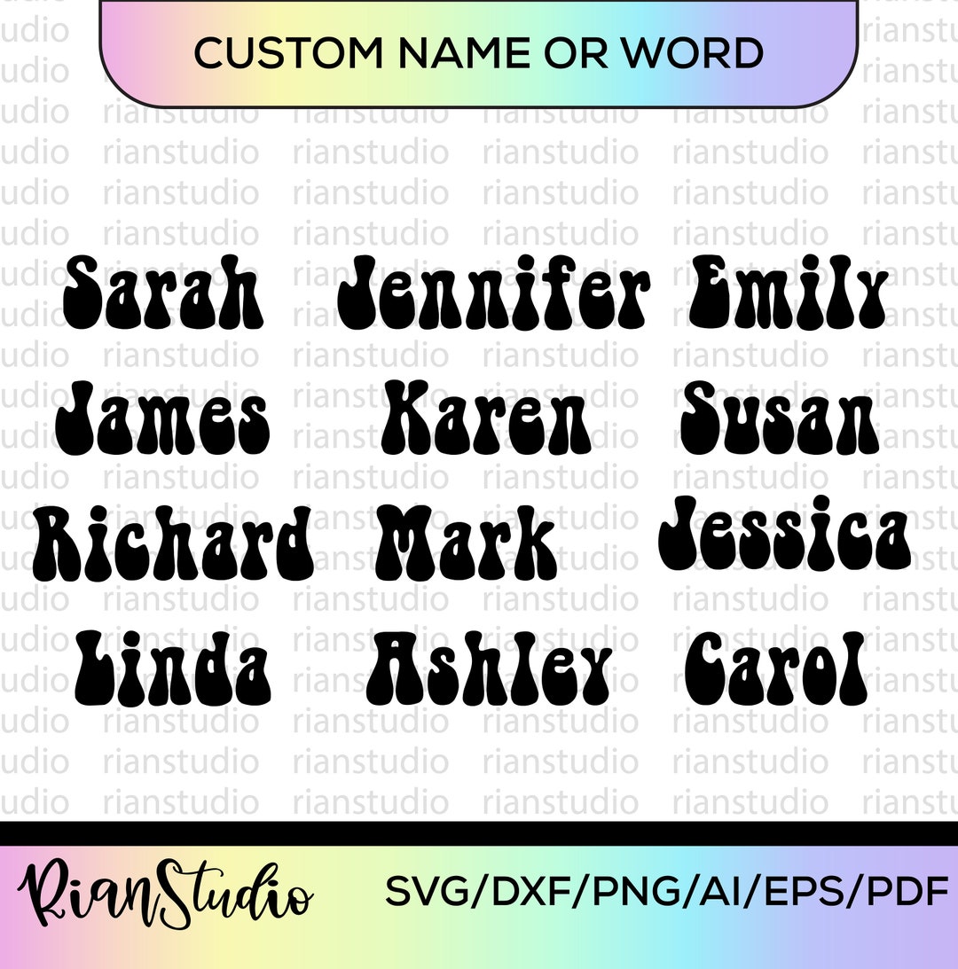 Custom Name SVG Custom Name Calligraphy Custom Name Cut File Custom ...