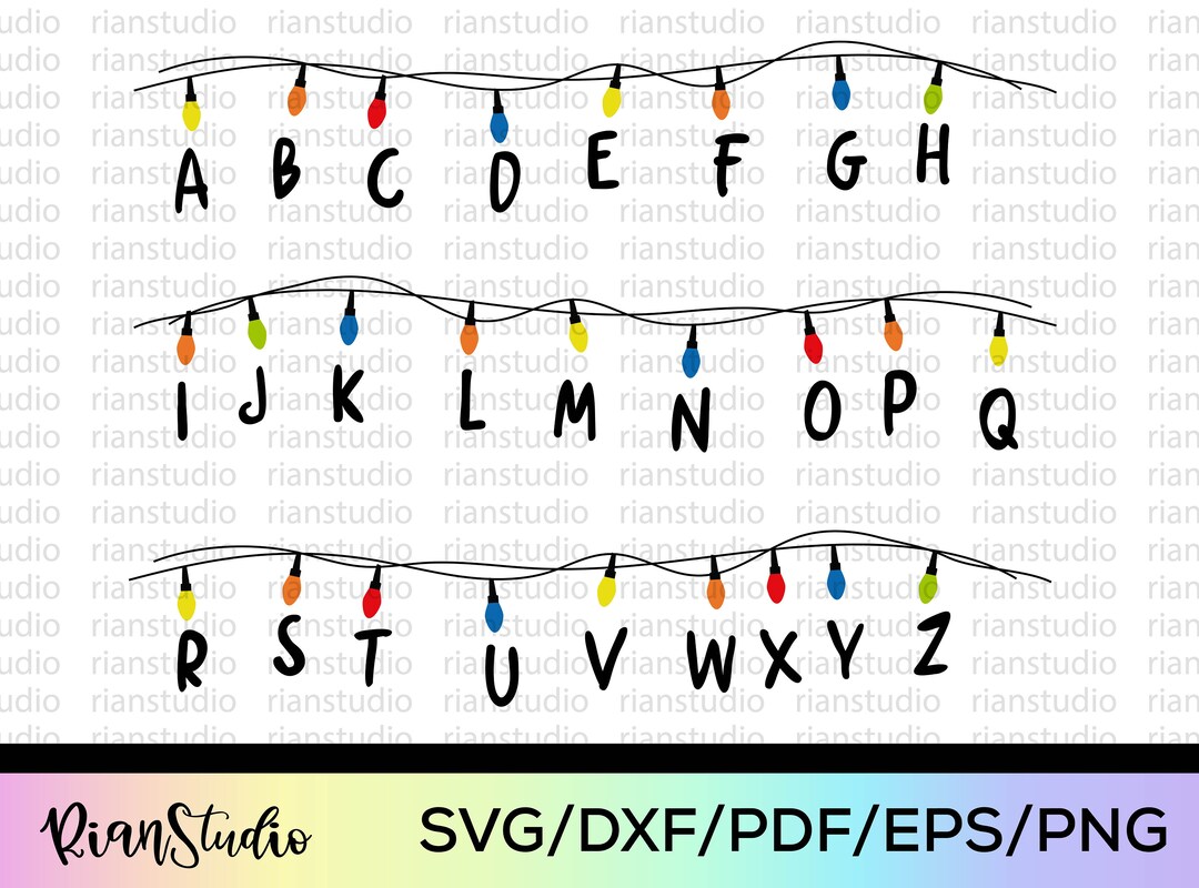 Stranger Things ABCD Christmas Lights Design | Alphabet Lights Stranger
