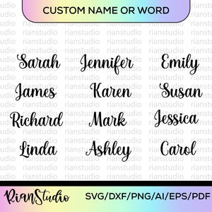 Nombre personalizado SVG / Nombre personalizado Caligrafía / Nombre personalizado Archivo de corte / Nombre personalizado Caligrafía PNG / Nombre personalizado Cursiva / Nombre escrito a mano SVG