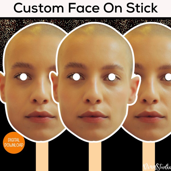 Photo Face on Stick - Etsy