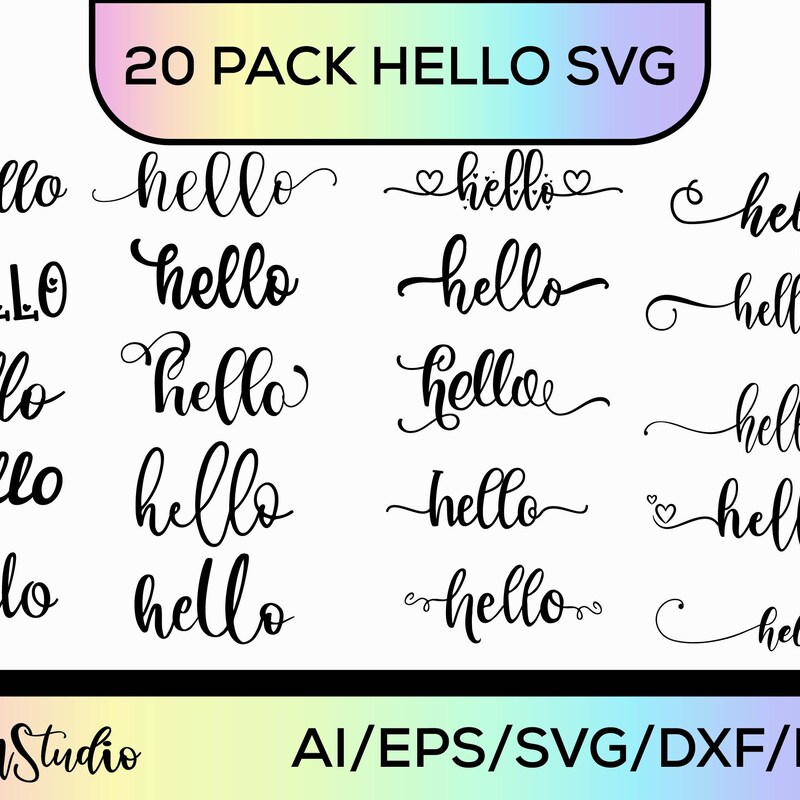 Hello Sign - Etsy