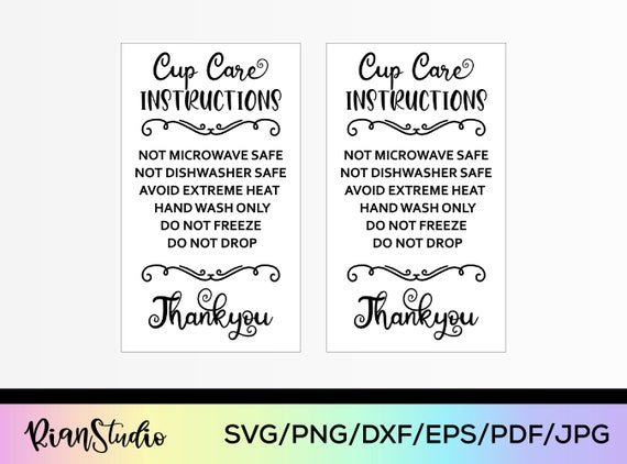 Cup Care Instructions Cup Care Card Cup Care Png Cup Care