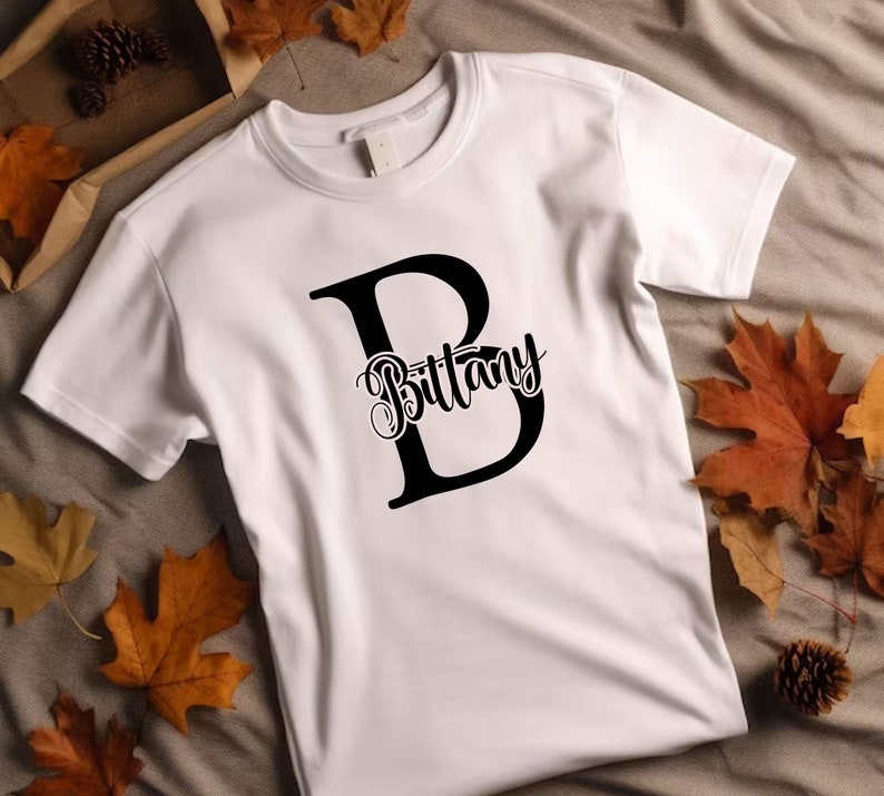 Split Monogram Alphabet SVG Custom Name Initial Split Monogram PNG