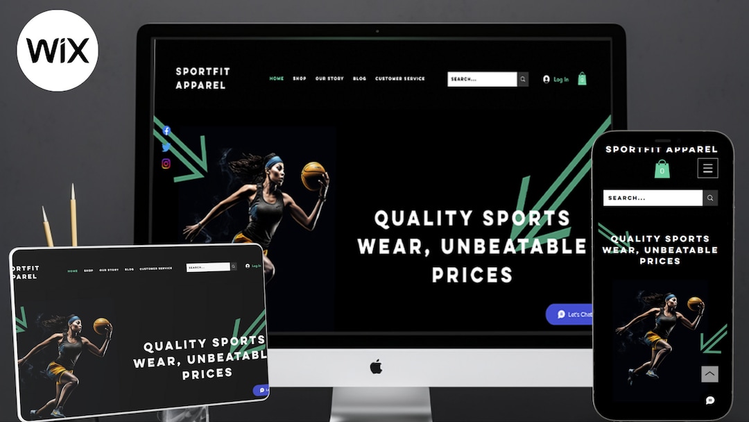 Professional Sports site Template, Wix Templates, Wix Sports site