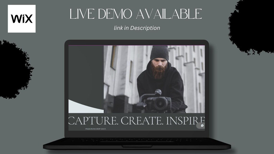 Wix Photography Portfolio Template Modern Minimalist Website for