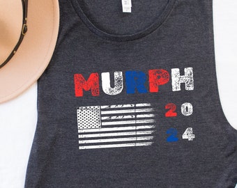 Crossfit Murph Workout Tank Top For Women, Murph 2024 shirt, Crossfit Workout Tank Top Women, American Flag Tank Top