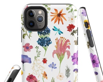 Wildflower WONDERLAND: Floral iPhone Case for Nature Lovers, Tough Case for iPhone®,  Fits all newer Iphone Models, Boho Minimalist Phone