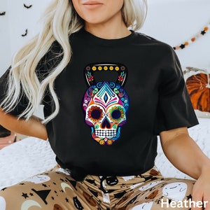 Spooky Season KETTLEBELL Skull Day of the Dead Tank Top, Skull Tank Top, Dia de los Muertos, tanque de gimnasio, Halloween Workout Tank Top, Crossfit