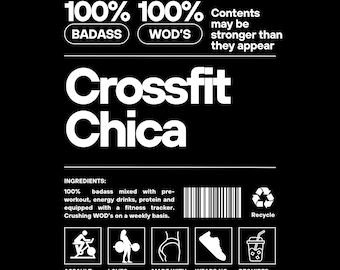 CROSSFIT Chica Funny Gym Tank Top, Womens Gym Tank, Funny Gym Gifts, Unique Gym Gifts, Crossfit Gifts, Gifts for Mom, Weightlifting Gifts