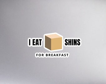 Funny Crossfit Sticker, I Eat Shins for Breakfast, Box Jump Crossfit Sticker, Crossfit Coach Gift, Funny Crossfit Gifts, Christmas Crossfit