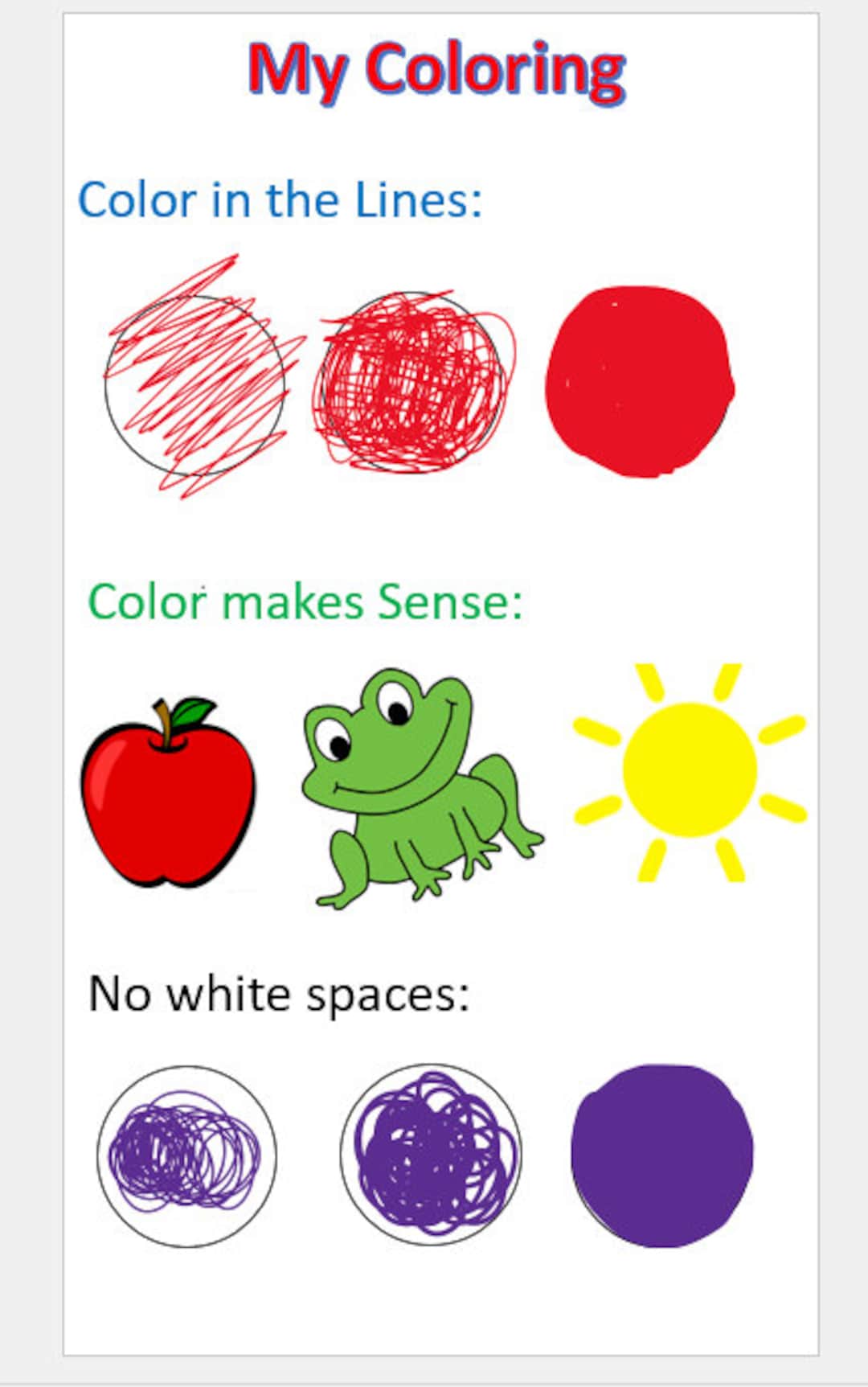 Digital Anchor Chart My Coloring Elementary Kindergarten - Etsy Australia