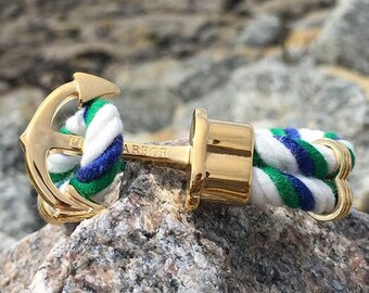 PHIL HARBOR | Pulsera de ancla náutica | Nailon dorado | Pulsera de ancla | Unisex
