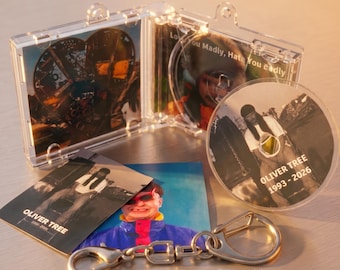 Oliver Tree Interactive NFC Mini CD Keychain, Retro Hits Clips