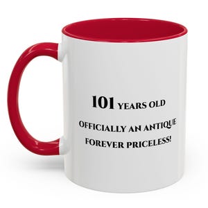 101st Birthday Gifts for Women Men Customizable 101th B-day Mug Custom Gift for 101 Year Old Lady Woman Man 101ty 101sy Bday Uncle Aunt Nana