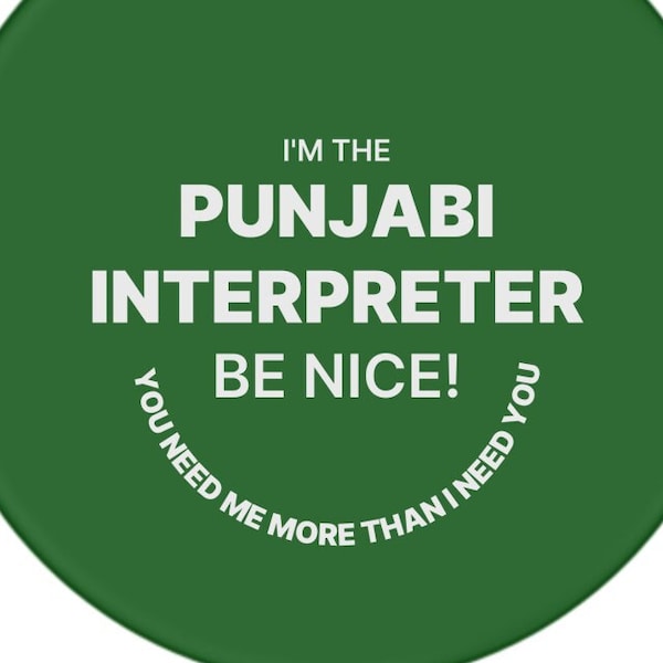 Punjabi Interpreter Ornament Punjabi Oral Translator Gifts for Interpreters Dad Mom Son Daughter Grandson Granddaughter Granny Grampa Gift