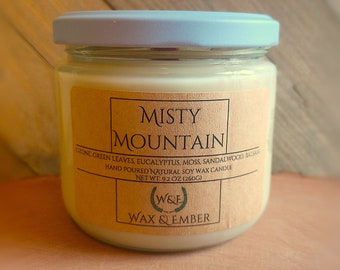 Misty Mountain Scented Soy Wax Candle