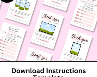 Pacote de modelos com instruções de download — 5 modelos editáveis do Canva + Licença PLR