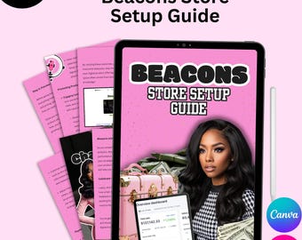 Beacons Store Setup Guide | Canva Template, PLR