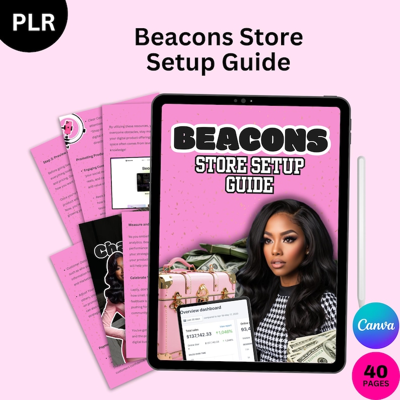 Beacons Store Setup Guide | Canva Template, PLR - Etsy