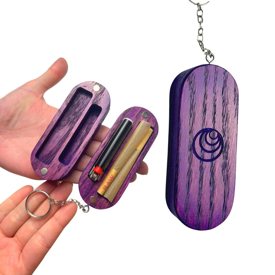 Wooden Keychain Storage Case | Mini Lighter Holder | Pocket Travel ...