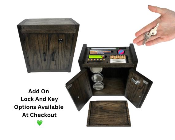 Black Stash Box Storage Organizer Cabinet With Hidden Storage ...