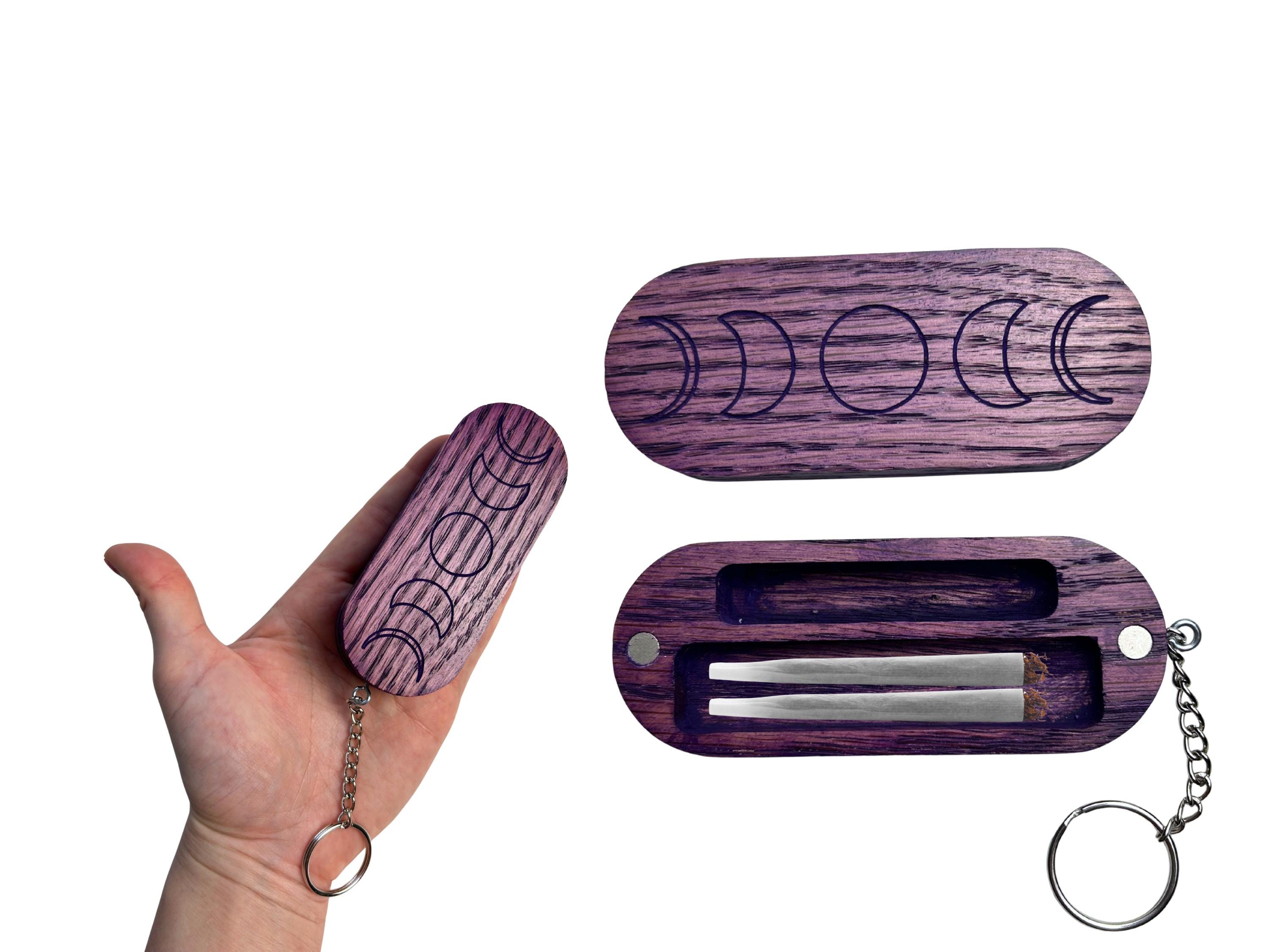 Moon Phase Pre Roll Case Keychain | Witchy Herb Keychain | Celestial ...
