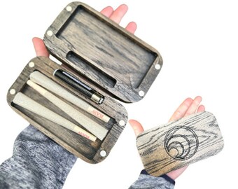 Wood Travel Storage Organizer for Small Essentials and Everyday Carry