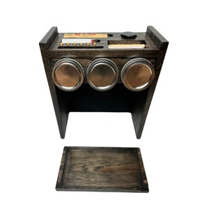 Black Wooden Stash Box Kit, Handcrafted Wooden Stashbox, Real Wood Smoke Box For Accessories, Stoner Kit Home Stashboxes, Un Stashed Boxes.