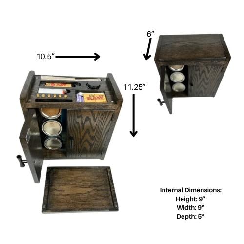 Black Stash Box Storage Organizer Cabinet With Hidden Storage ...