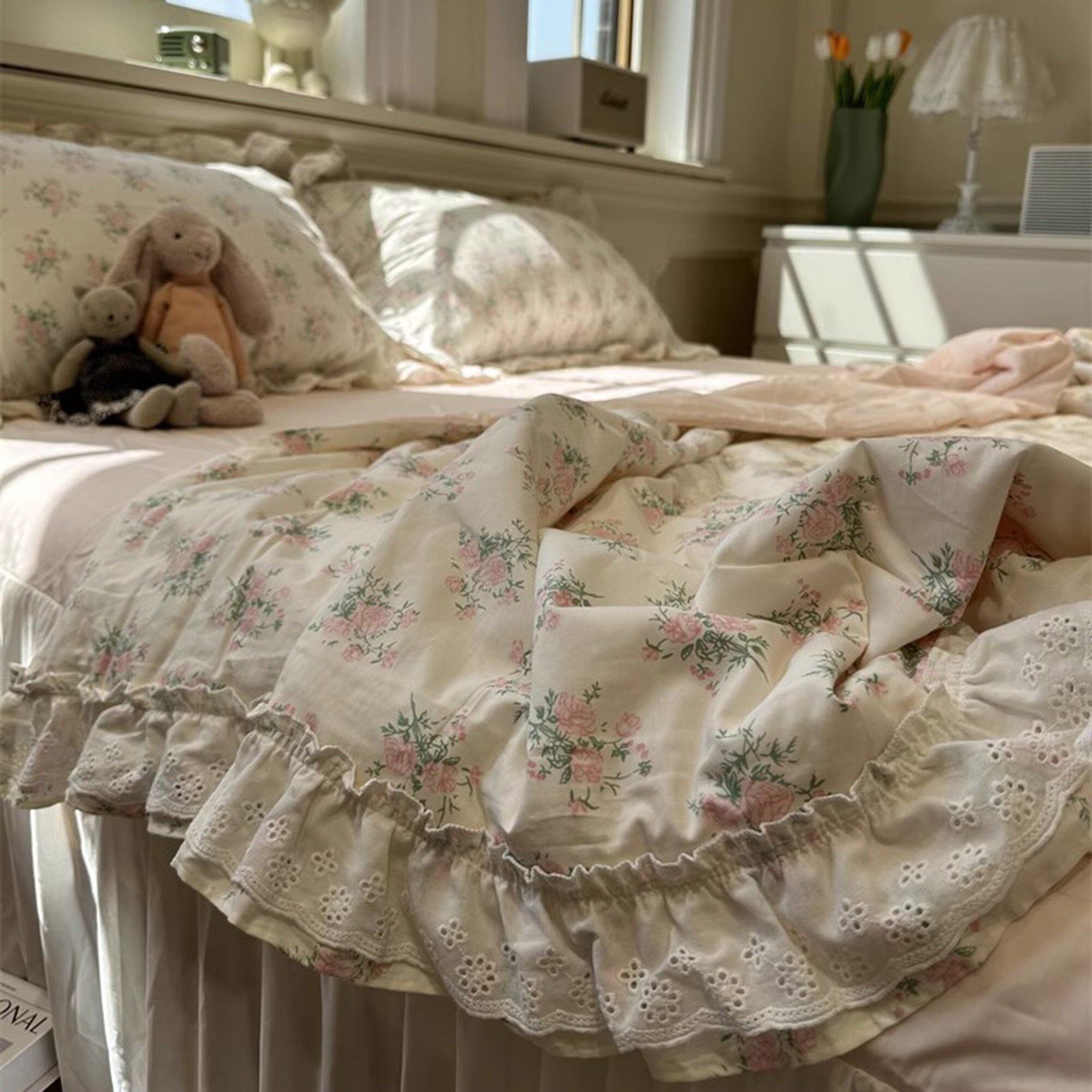 French Retro Floral Duvet Cover Set Cotton Duvet Cover Etsy