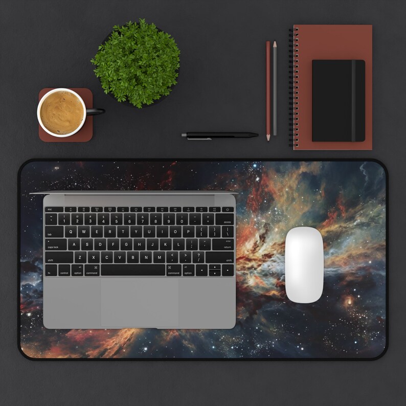Nebula Desk Mat Universe Desk Pad Space Galactic Cosmic Etsy