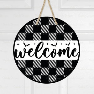 Halloween Welcome Sign - Round Sign - DIGITAL DESIGN!!