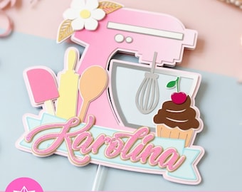 Sweet Bakery Cake Topper SVG Studio | Cake Topper | For Cricut and Cameo | Bakery Party Theme | Party Baking