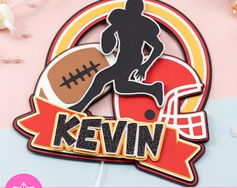 Football Cake Topper File for Cricut Cameo | Cake Topper American Football SVG Studio | Topper football Cricut and Cameo |  Party NFL football