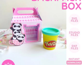 Play-Doh Lunch Box Editable Template • SVG DXF STUDIO • Play-Doh Lunch Box Holder • Cricut Silhouette Cut Files • Digital File Party