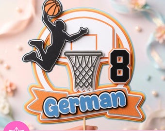 Basketball Cake Topper SVG Studio | Basketball Cake Topper | For Cricut and Cameo | Basketball Birthday SVG | Sports Party Theme