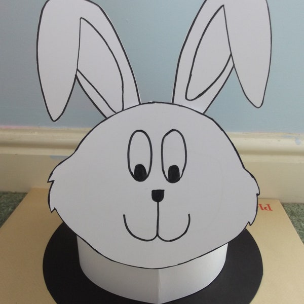 Easter bonnet top hat kit bunny rabbit theme easy to assemble craft idea boy