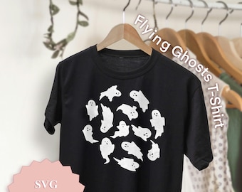 Halloween Ghost T-Shirt SVG | Spooky Season Cut File (Digital Download)