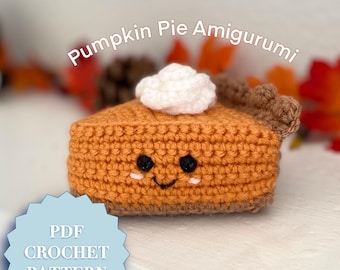 Crochet Pumpkin Pie Amigurumi Pattern | Thanksgiving Decor (Digital Download)