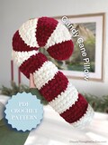Crochet Candy Cane Pillow Pattern | Cozy Christmas Crafts | Cute Winter Crochet Decor | Gifts for Her | Digital Download | Printable Pattern