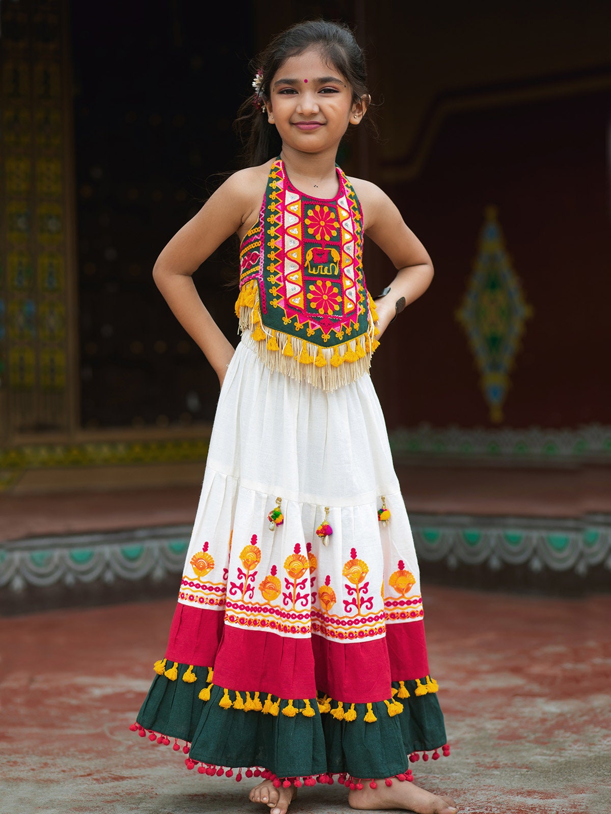 Traditional Embroidered Wedding Baby/girls Crop Top & Choli Etsy